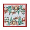 Storybook Christmas Village Holiday Napkin Set of 4 - 17" x 17" - Multicolor - Elrene Home Fashions - 4 of 4