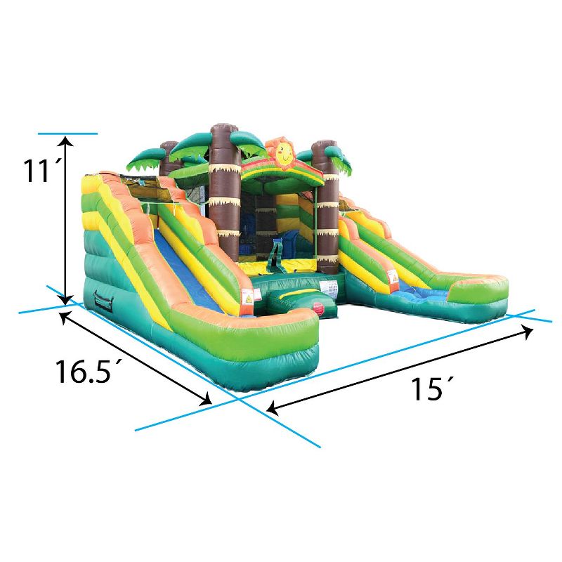 Pogo Bounce House Crossover Double Water Slide Bounce House Combo, 2 of 10