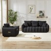 Kumasinova Premium Teddy Fleece Lounge Chair, Plush Single Sofa Chair with Pillow, Sturdy Wood Frame, Upholstered Couches for Living Room - 2 of 4