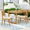 NicBex Set of 2 Outdoor Dining Chair,Modern Patio Dining Chairs with water-resistant cushions,Armless Wood Chairs Suitable for Patio,Garden,Gray/Brown - 2 of 4