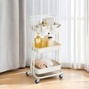 SONGMICS Rolling Cart 3-Tier Storage Cart Utility Cart - 2 of 4