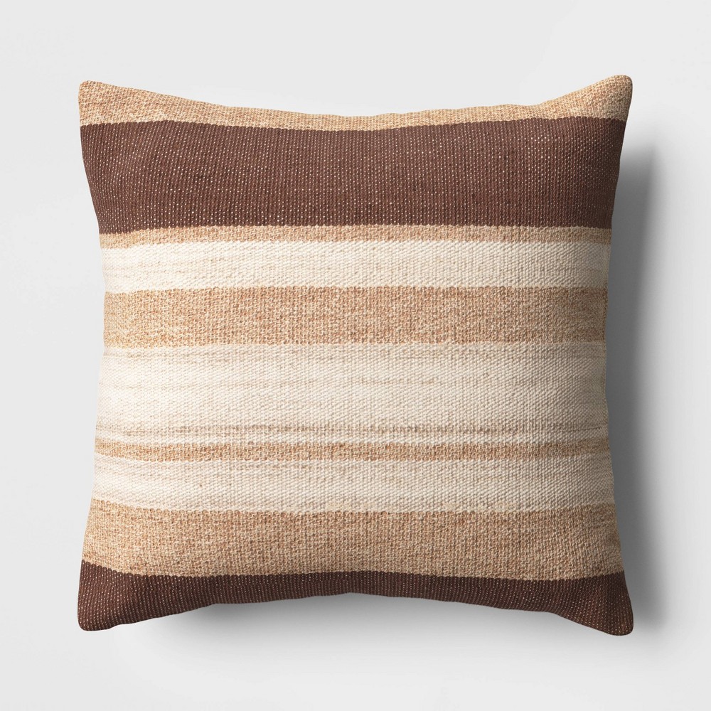 Striped Outdoor Throw Pillow Neutrals - Threshold™