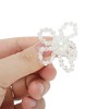 Unique Bargains Cutout Bead Flower Shoelace Charms White 1 Pair - 3 of 4