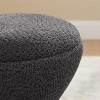 VANOMi 15.75'' Wide Upholstered Swivel Ottoman, Makeup Pouf, Shoe Changing Stool - 4 of 4