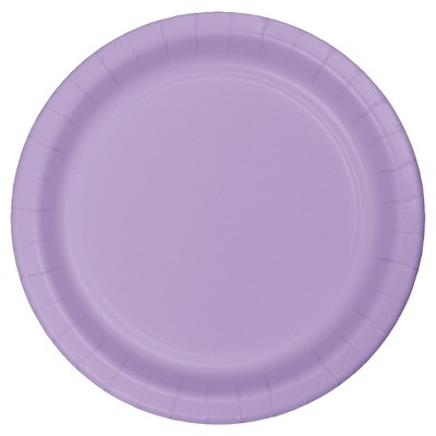 Luscious Lavender Purple 7" Dessert Plates - 24ct