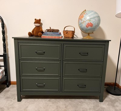 DaVinci Charlie 6-Drawer Double Dresser in Forest Green 