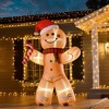 HOMCOM 8ft Christmas Inflatable Gingerbread Man with a Candy Cane, Outdoor Blow-Up Yard Decoration with LED Lights Display - 3 of 4