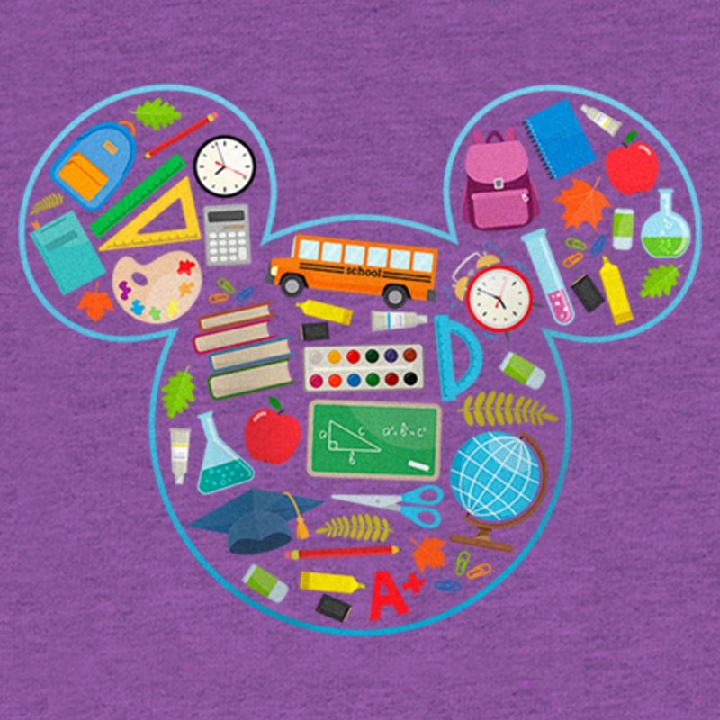 Girl's Mickey & Friends Teacher Supplies Logo T-Shirt, 2 of 5