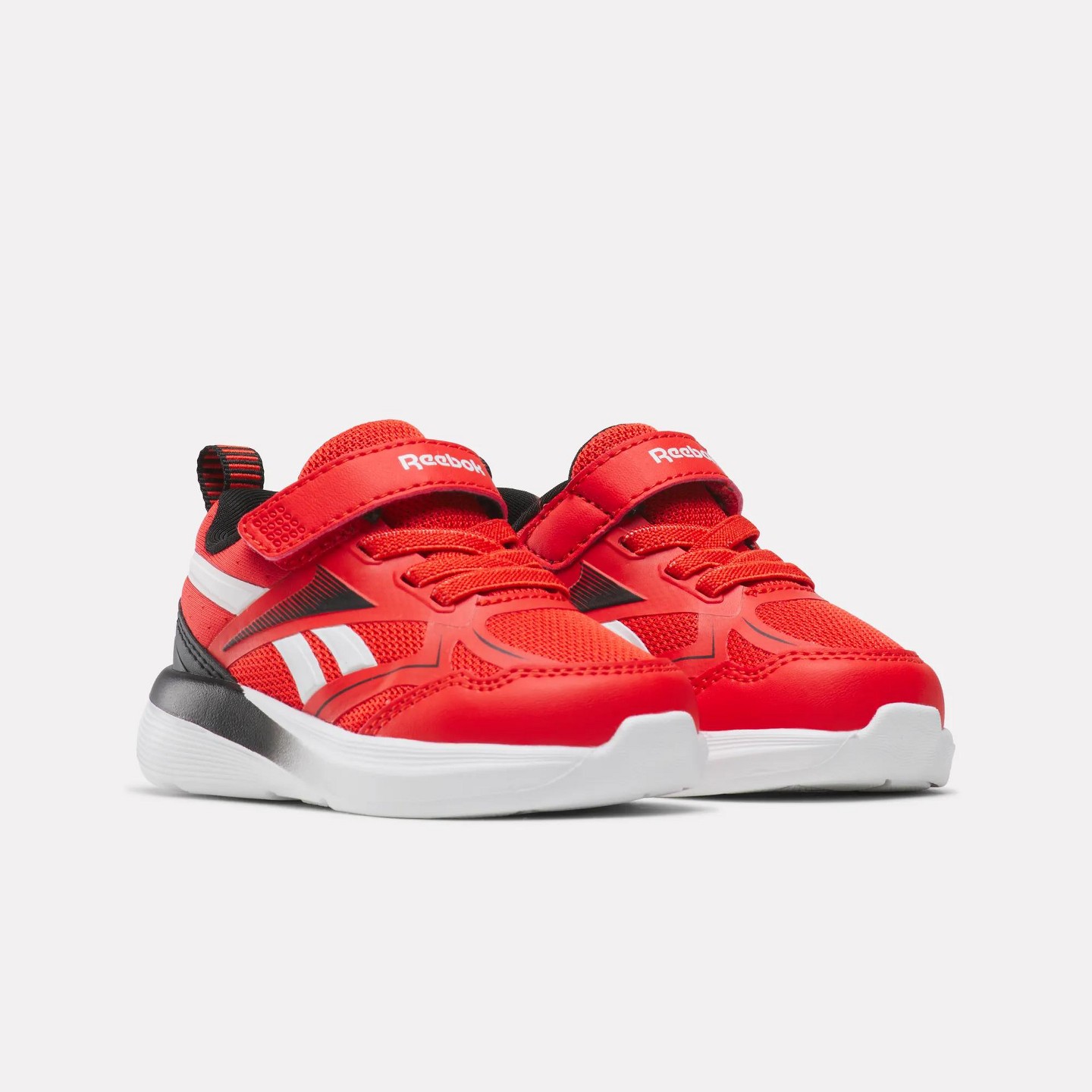 Детские кроссовки Reebok Rush Runner 6.0 Gore Lace Top Strap Running Shoes (Baby & Toddler) Size 8 Rival Red/Black/Ftwr White, цвет: Красный — фото 4