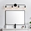 Elegant Lighting Genesis 4 light Black and Clear Bath Sconce - 3 of 4