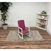 Kids' Rocking Chair with Fully Upholstered and Seat Back Pink - Gift Mark: Toddler Accent Chair, Wood Frame, Kids Furniture - 3 of 4