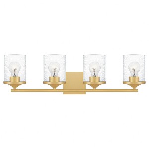 Quoizel Lighting Abner 4 - Light Vanity in  Aged Brass - 1 of 4