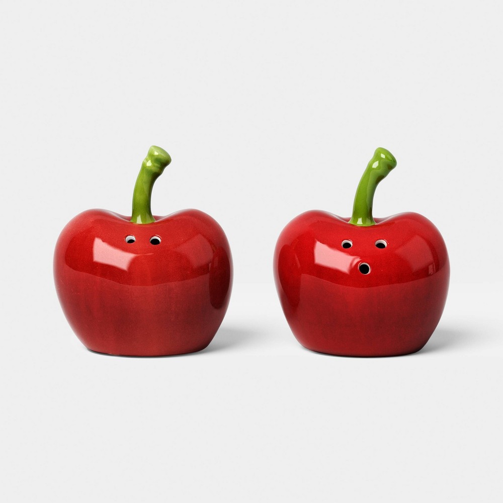 Photos - Serving Pieces Stoneware Cherries Salt and Pepper Shaker Set - Room Essentials™