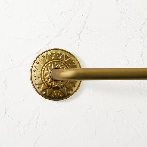 66-120 Medallion Snap Grip French Curtain Rod Brass - Opalhouse™ designed  with Jungalow™
