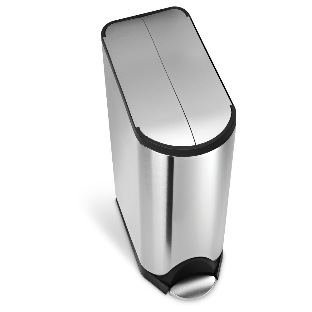 simplehuman Butterfly Step Trash Can, Fingerprint-Proof Brushed Stainless Steel, 45 Liters /12.5 Gallons