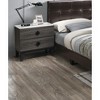 NicBex Contemporary Nightstand with Geometric Handles Bedside Table with Elegant Marble Top for Bedroom, Living Room - 2 of 4