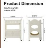 Yinvani 33.86" x 24.02" x 41.34" Baby Diaper Changing Table with 2 Storage Space, Removable Safety Belt, Easy-Clean Surface - 4 of 4