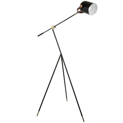 68" Hayward Tripod Floor Lamp Black/Gold - LumiSource