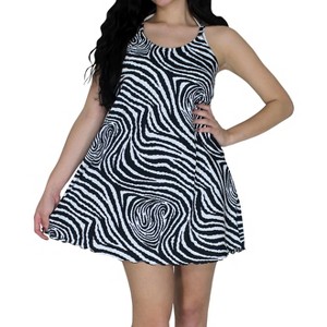 LA LEELA Women's Vacay Holiday Summer Beachwear Sleeveless Casual Honeymoon Lounge Beach Dress Slip Chemise 10-12 Zebra_AC17 - 1 of 4