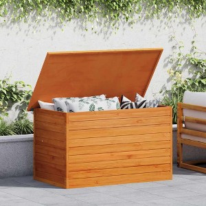 Patio Storage Box 49.6"x28.3"x28.3" Wood vidaXL - 1 of 4