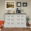 ORRD Farmhouse Style Bedroom 5 Drawer Dresser, 31.5'' Wooden Chest of Drawers with Metal Handles for Living Room, Hallway, Closet (Gray) - 2 of 4