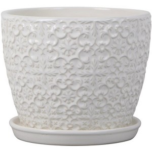 Trendspot  Ceramic Mediterranean Planter - 6.8 in. - White - Case of 2 - 1 of 1