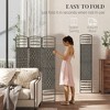 3 Panel Folding Room Divider Portable Privacy Screen Wave Fiber Room Partition for Home Office Dark - 4 of 4