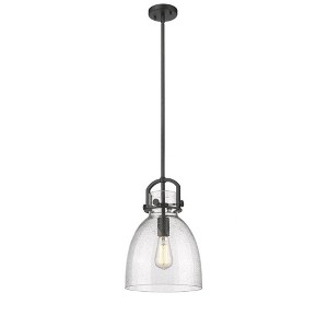 Newton Bell - 1 Light Stem Hung Pendant In Industrial Style-16.75 Inches Tall and 10 Inches Wide - 1 of 1