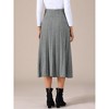 INSPIRE CHIC Women's Casual Vintage High Waist A Line Pleated Knit Midi Skirts - 4 of 4