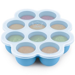 Prep Silicone Baby Food Freezer Tray with Clip-on Lid, 2oz x 10 Silicone Freezer Molds, BPA-Free Baby Food Storage - 1 of 4