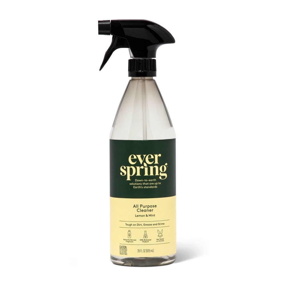 (Case of 12 bottles) Lemon & Mint All Purpose Cleaner - 28 fl oz - Everspring™
