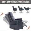 FONTOI Accent Chair, Classic Recliner Chair with Rocker and Swivel, Lazy Chair with Comfortable Arms and Back, Blue, 37.5"*41.6"*30.6" - 4 of 4