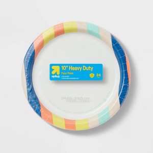 Disposable Plate 10" - Stripes - 24ct - up&up™ - 1 of 3