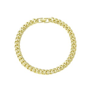 Adornia 14k Gold Plated 10" 8mm Chunky Curb Chain Anklet - 1 of 3