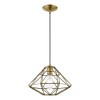 Livex Lighting Geometric Shade 1 - Light Pendant in  Antique Brass - 3 of 4