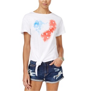 American Rag Womens Knotted Graphic T-Shirt - 1 of 1