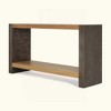KIGFTSOD Vintage Industrial Console Table with Dovetail Joinery and Distressed Wood Veneer Finish - 3 of 4
