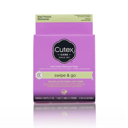 Cutex Swipe and Go Nail Polish Remover Pads - 10ct - 3.5oz - image 1 of 3