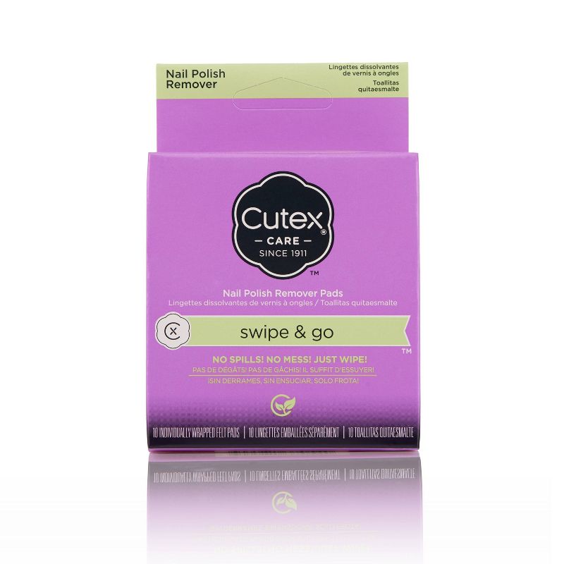 Cutex Swipe and Go Nail Polish Remover Pads - 10ct - 3.5oz, 1 of 5