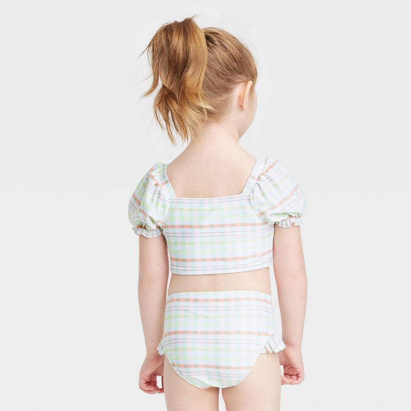 Toddler Girls' 2pc Plaid Bikini Set - Cat & Jack™, 4 of 5