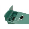 Elegant Chairside Table with Power Antique Teal Green - Martin Svensson Home - 4 of 4