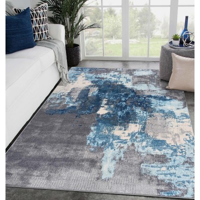 Luxe Weavers Modern Abstract Geometric Beige 4x5 Area Rug : Target
