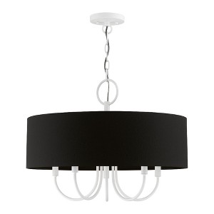 Livex Lighting Huntington 5 - Light Pendant in  White - 1 of 1