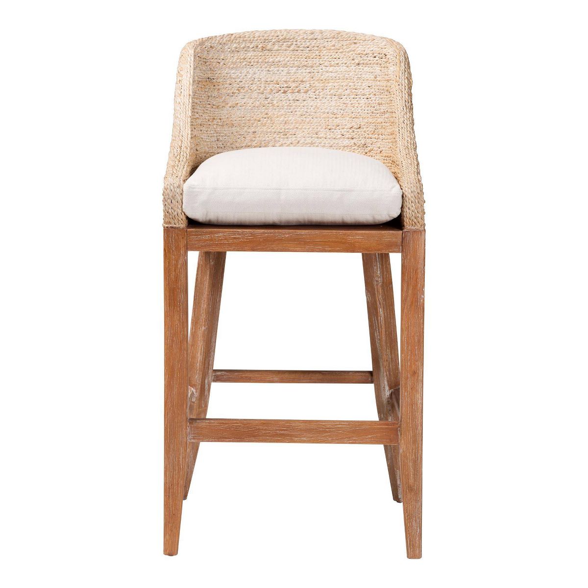 bali & pari Jasper Seagrass Bar Stool White Wash