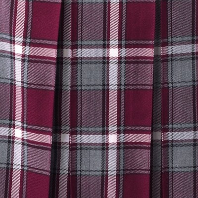 burgundy/gray plaid