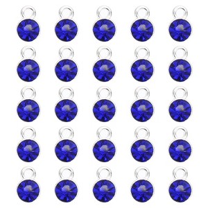 Unique Bargains Metal Bulk Elegant DIY Crafts Jewelry Making Birthstone Pendant 50 Pcs - 1 of 4
