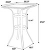 3 Piece Patio Bar Set, Outdoor Wicker Counter Height Bar Stools with Coffee Table, Bar Height Table Bistro Set for Backyard Garden Poolside - 4 of 4
