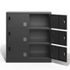 ACEPANO 39.4 in. H Metal Storage Cabinet with 6 Doors & Card Slot for Home, Office & School-Black - 4 of 4
