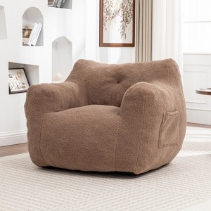 TiramisuBest Bean Bag Sofa Chair with Armrests High Density Memory Foam Lazy Sofa Adult Living Room Bedroom Reading, 37"*35"*31.1" - 1 of 4