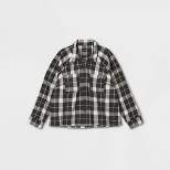 Women's Long Sleeve Adaptive Flannel Faux Button-Down Hook and Loop Shirt - Universal Thread™